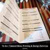 To-Go / Takeout Menu Printing & Design Service