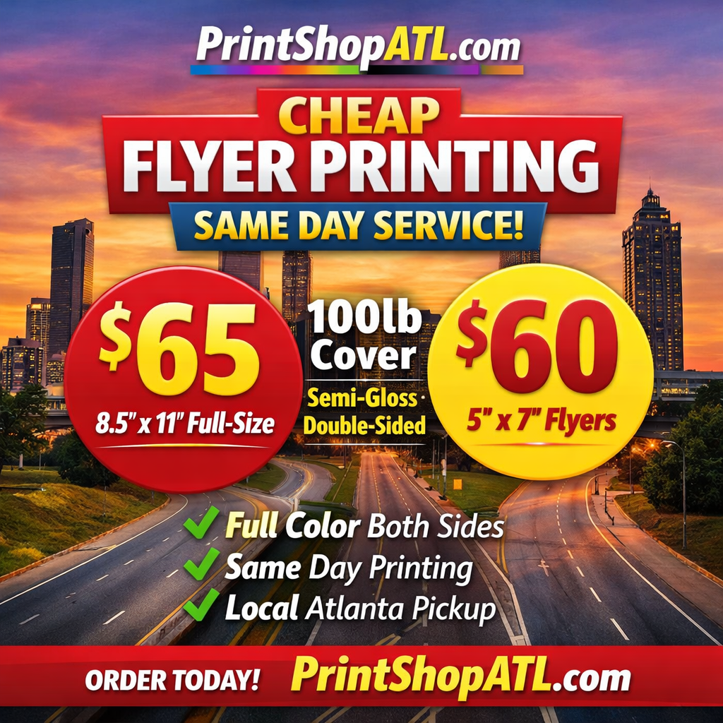 Cheap Flyer Printing in Atlanta Same Day Fast